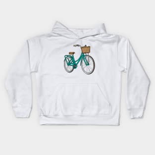 Lady's bike with Basket Kids Hoodie